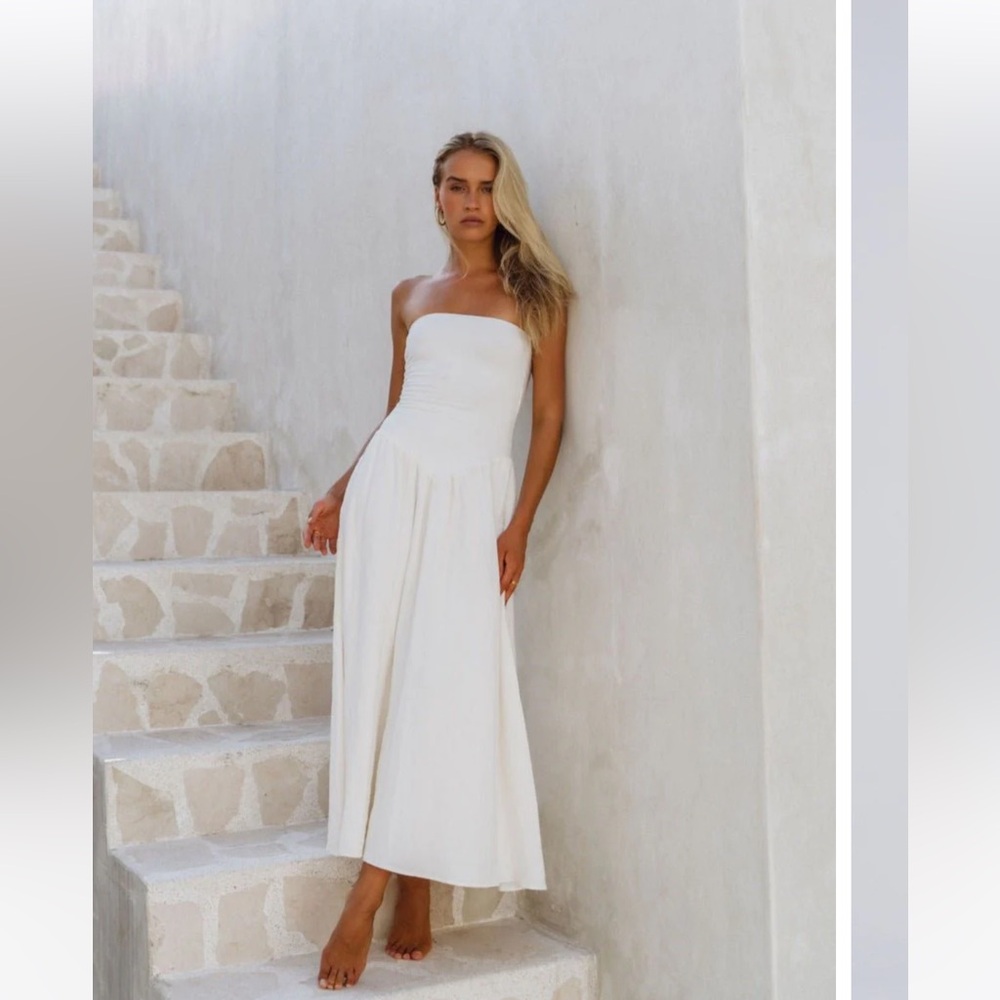 RESA Mackenzie Dress in White Linen